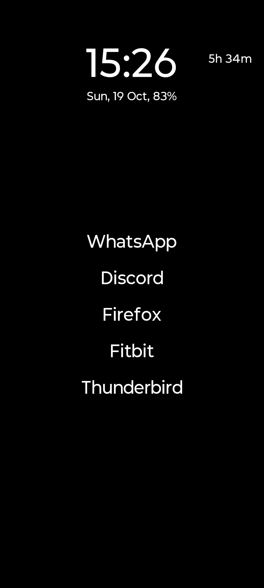 My phone home screen